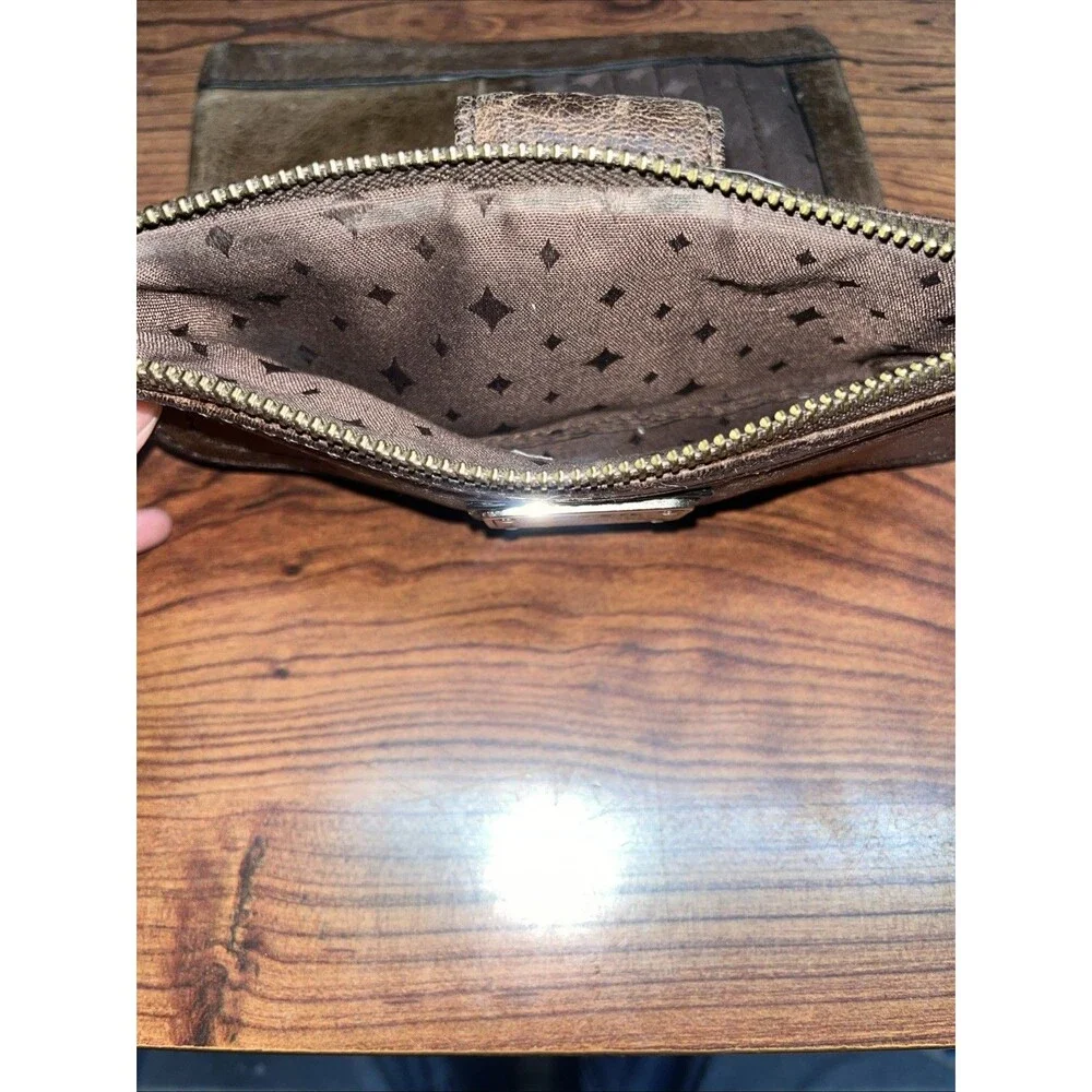 Fossil Long Live Vintage 1954 Womens Brown Leather Wallet